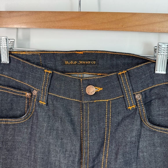 Nudie Jeans Dark Wash High Rise Straight Leg Denim Jeans - Picture 4 of 4